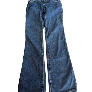 Wrangler Q Baby Women's 3/4 x 36 Dark Wash Blue Boot Cut Jeans